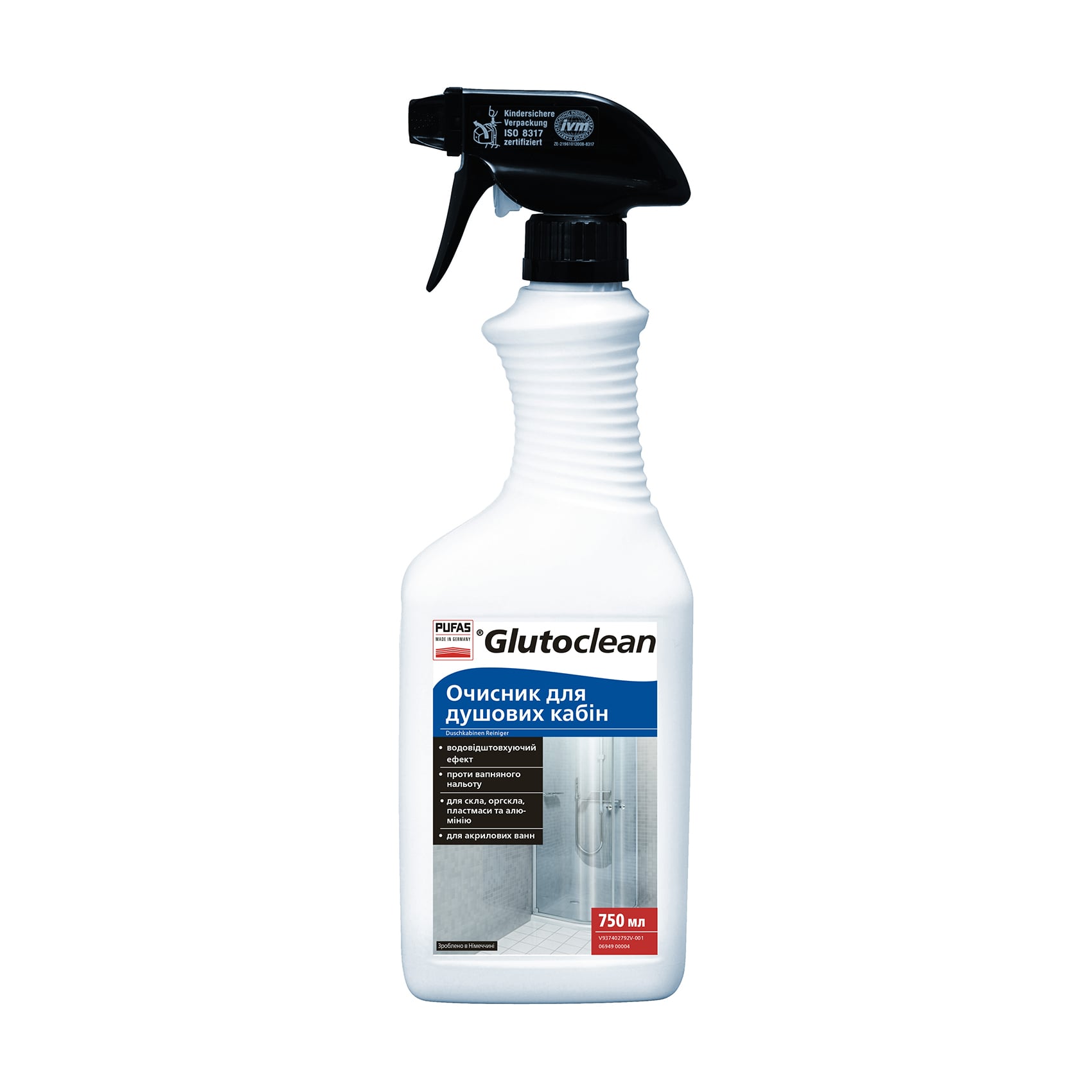 Очищувач душових кабін Glutoclean, 750 мл