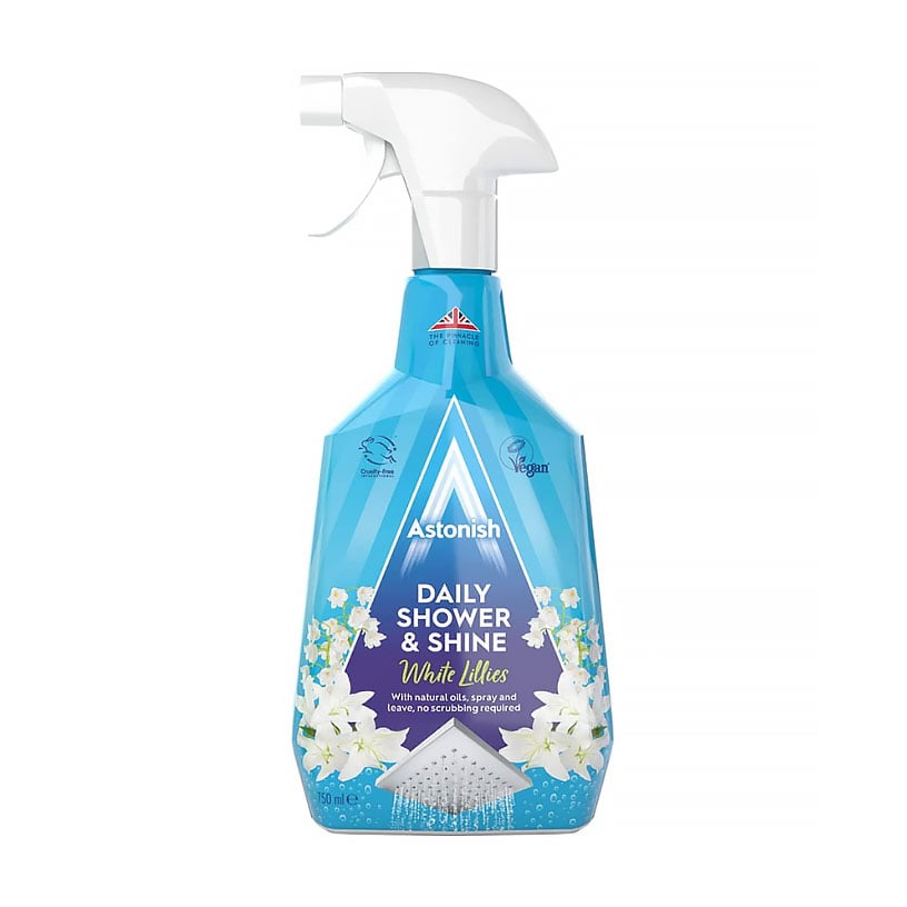 Засіб для чищення душових кабін Astonish Daily Shower Shine Білі лілії, 750 мл